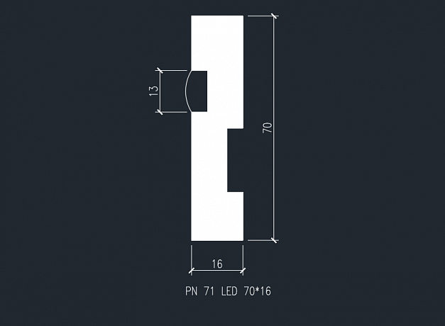 Плинтус с подсветкой PN 021 LED