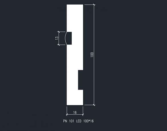 Плинтус с подсветкой PN 101 LED